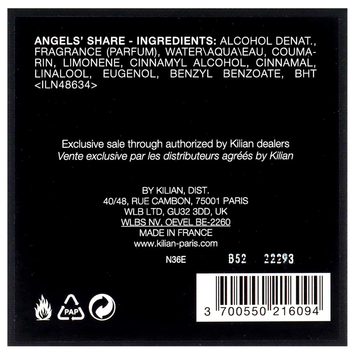 Kilian Angels’ Share Eau De Parfum 1.7 oz – Luxury Unisex Warm Spicy Cognac Fragrance