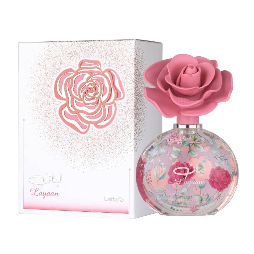 Lattafa Layaan Eau de Parfum Spray for Women 75ml (2.53 Oz) – Fruity, Floral, Woody & Musky Long-Lasting Fragrance