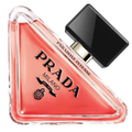 Prada Milano perfume bottle with black cap on a white background
